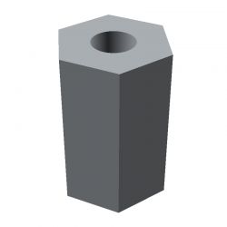 Entretoise hexagonale filetée femelle/femelle acier nickelé M2.5 - 5 mm sur plats