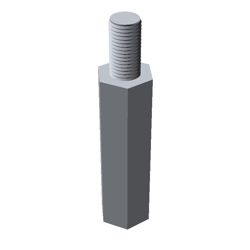 Entretoise hexagonale filetée autotaraudeuse acier zingué M4 - 7 mm sur plats