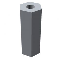 Entretoise hexagonale filetée femelle/femelle acier zingué M2 - 4 mm sur plats