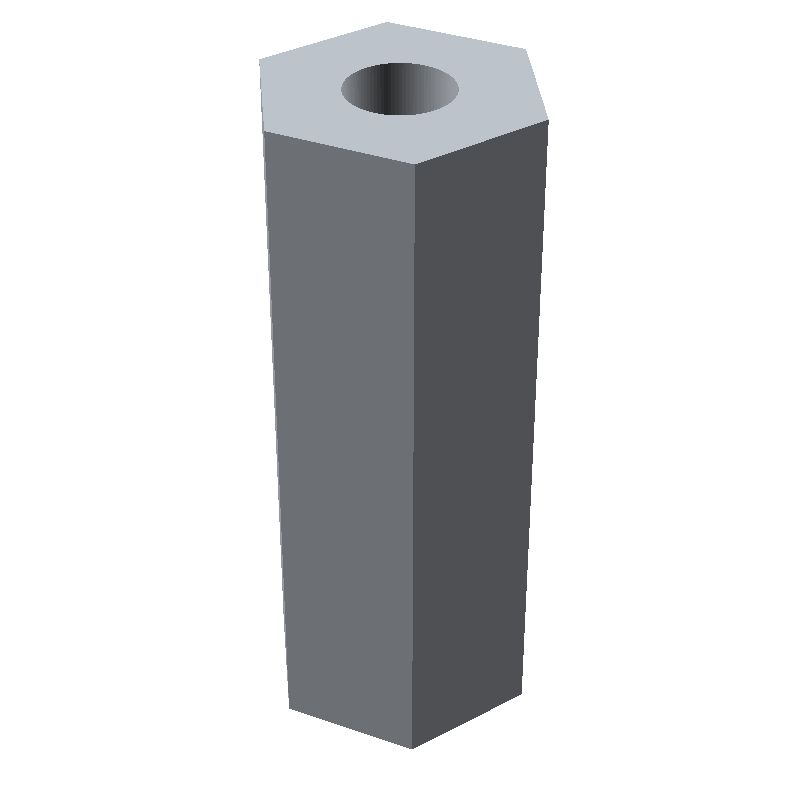 Entretoise hexagonale filetée femelle/femelle acier zingué M2 - 4 mm sur plats