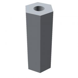 Entretoise hexagonale filetée femelle/femelle acier zingué M2.5 - 5 mm sur plats