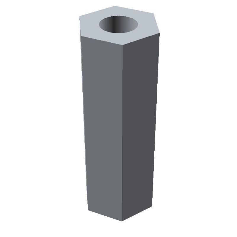Entretoise hexagonale filetée femelle/femelle acier zingué M3 - 5 mm sur plats