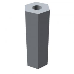 Entretoise hexagonale filetée femelle/femelle acier zingué jaune M2.5 - 5 mm sur plats