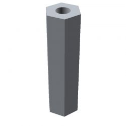 Entretoise hexagonale filetée femelle/femelle acier zingué jaune M3 - 5,5 mm sur plats