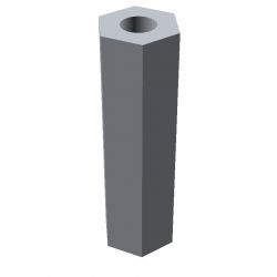 Entretoise hexagonale filetée femelle/femelle acier zingué jaune M4 - 7 mm sur plats
