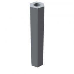 Entretoise hexagonale filetée femelle/femelle acier zingué jaune M5 - 8 mm sur plats