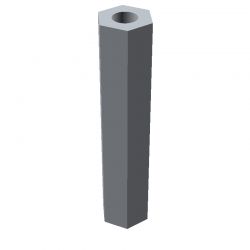 Entretoise hexagonale filetée femelle/femelle acier zingué jaune M6 - 10 mm sur plats