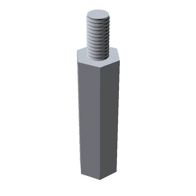 Entretoise hexagonale filetée mâle/femelle acier zingué jaune M3 - 5,5 mm sur plats