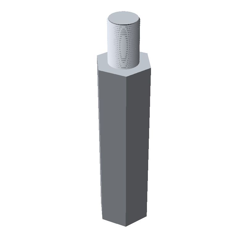 Entretoise hexagonale filetée mâle/femelle acier zingué jaune M8 - 13 mm sur plats