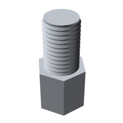 Entretoise hexagonale filetée mâle/femelle acier zingué jaune UNC4-40 - 5 mm sur plats