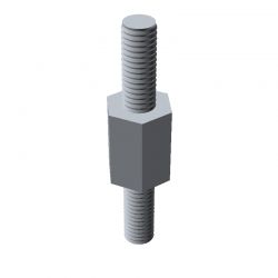Entretoise hexagonale filetée mâle/mâle acier zingué jaune M3 - 5,5 mm sur plats