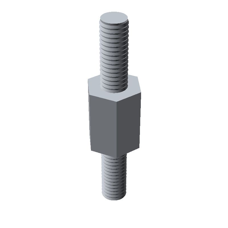 Entretoise hexagonale filetée mâle/mâle acier zingué jaune M3 - 5,5 mm sur plats