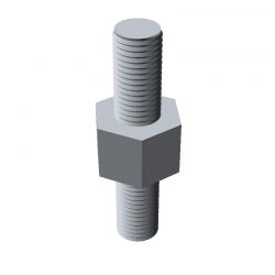 Entretoise hexagonale filetée mâle/mâle acier zingué jaune M4 - 7 mm sur plats