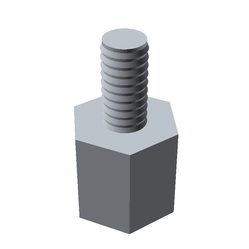 Entretoise hexagonale filetée mâle/femelle acier zingué M2.5 - 5,5 mm sur plats