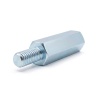 Distanciador hexagonal roscado macho/hembra acero cincado M3 - 5 mm entre caras