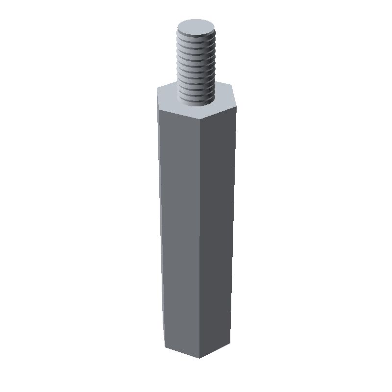Entretoise hexagonale filetée mâle/femelle acier zingué M3 - 6 mm sur plats