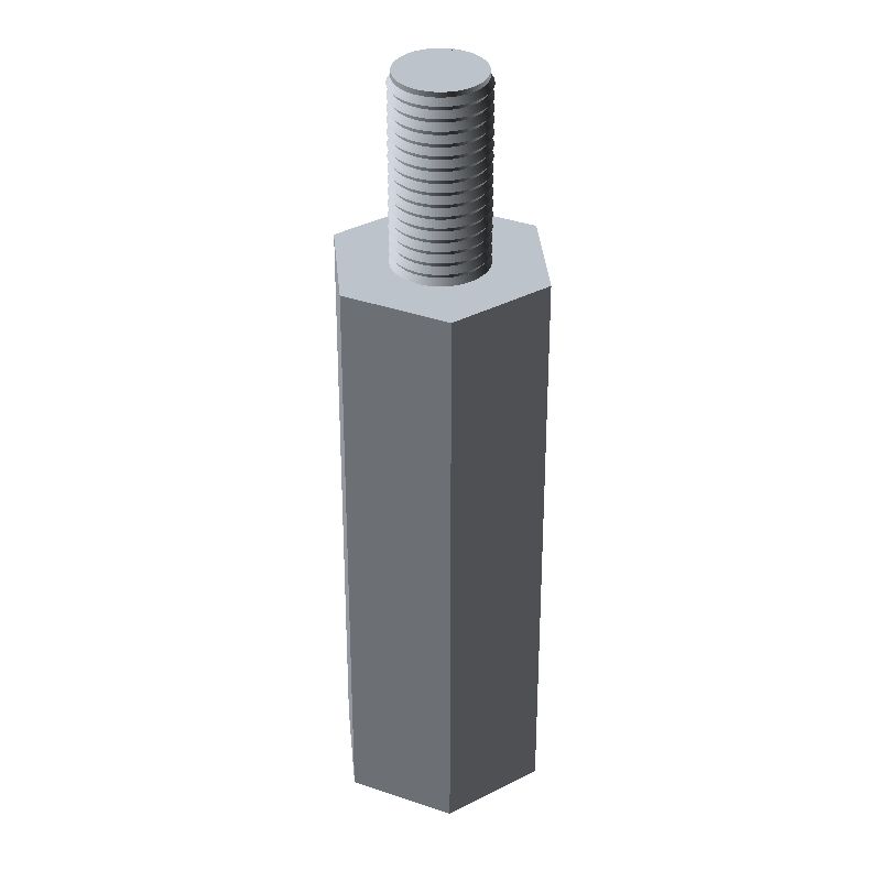 Entretoise hexagonale filetée mâle/femelle acier zingué M4 - 8 mm sur plats