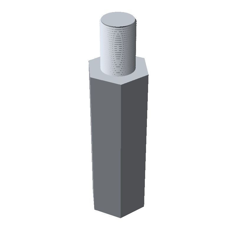 Entretoise hexagonale filetée mâle/femelle acier zingué M8 - 13 mm sur plats
