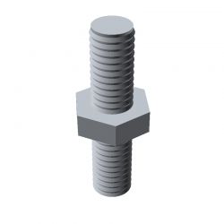 Entretoise hexagonale filetée mâle/mâle acier zingué M2.5 - 5 mm sur plats