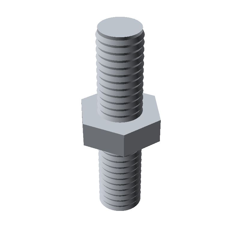 Entretoise hexagonale filetée mâle/mâle acier zingué M2.5 - 5 mm sur plats