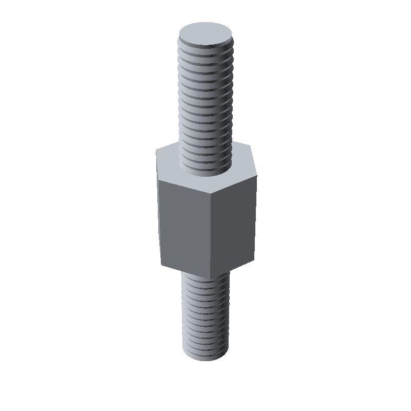 Entretoise hexagonale filetée mâle/mâle acier zingué M3 - 5,5 mm sur plats