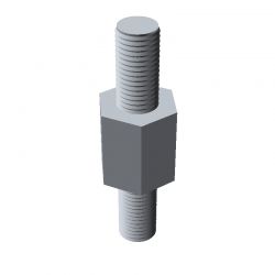 Entretoise hexagonale filetée mâle/mâle acier zingué M4 - 7 mm sur plats