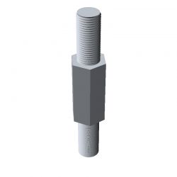 Entretoise hexagonale filetée mâle/mâle acier zingué M5 - 7 mm sur plats