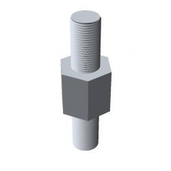 Entretoise hexagonale filetée mâle/mâle acier zingué M6 - 10 mm sur plats