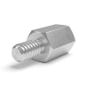 Distanciador hexagonal roscado macho/hembra aluminio UNC6-32 - 6,4 mm entre caras