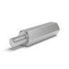 Distanciador hexagonal roscado macho/hembra aluminio pasivado M3 - 5,5 mm entre caras