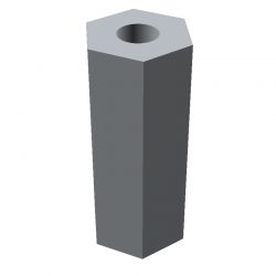 Entretoise hexagonale filetée femelle/femelle acier inoxydable M2 - 4 mm sur plats