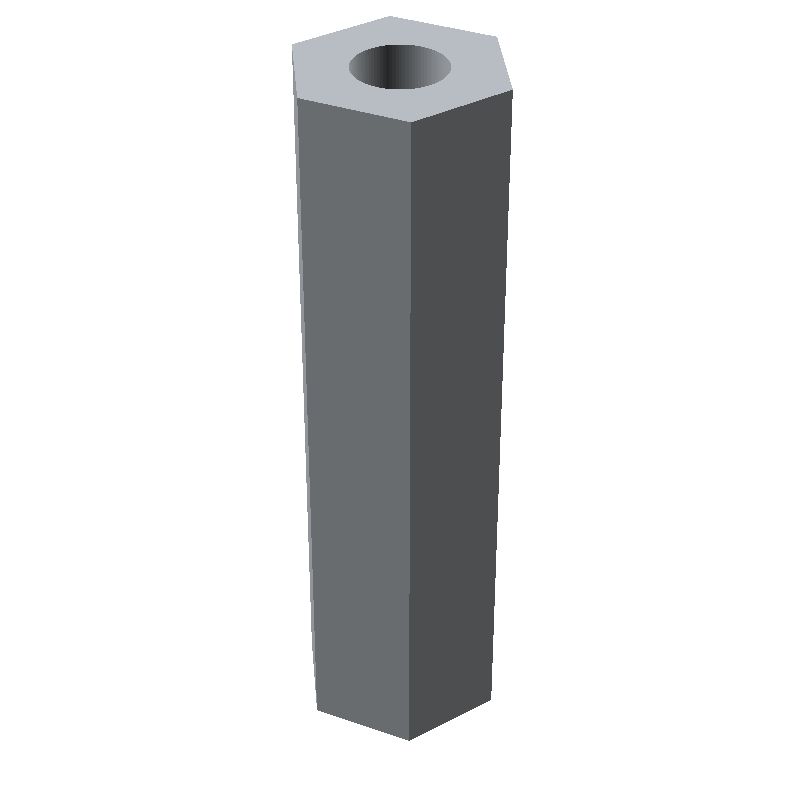 Entretoise hexagonale filetée femelle/femelle acier inoxydable M4 - 7 mm sur plats