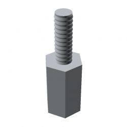 Entretoise hexagonale filetée mâle/femelle acier inoxydable M2 - 4 mm sur plats