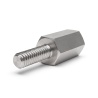 Distanciador hexagonal roscado macho/hembra acero inoxidable M2 - 4 mm entre caras