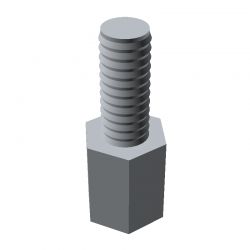Entretoise hexagonale filetée mâle/femelle acier inoxydable M2.5 - 4 mm sur plats