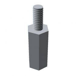 Entretoise hexagonale filetée mâle/femelle acier inoxydable M2.5 - 5 mm sur plats