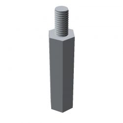 Entretoise hexagonale filetée mâle/femelle acier inoxydable M3 - 5,5 mm sur plats