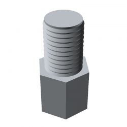Entretoise hexagonale filetée mâle/femelle acier inoxydable UNC4-40 - 5 mm sur plats