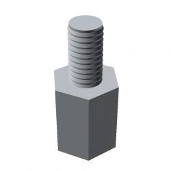 Entretoise hexagonale filetée mâle/femelle acier inoxydable UNC4-40 - 5,5 mm sur plats