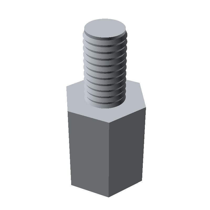Entretoise hexagonale filetée mâle/femelle acier inoxydable UNC4-40 - 5,5 mm sur plats