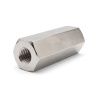 Distanciador hexagonal roscado hembra/hembra latón niquelado con plomo M2 - 4 mm entre caras
