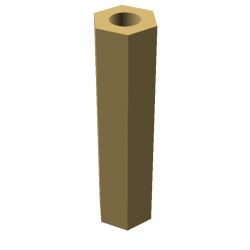 Entretoise hexagonale filetée femelle/femelle laiton nickelé M2.5 - 4 mm sur plats