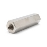 Distanciador hexagonal roscado hembra/hembra latón niquelado con plomo M3 - 5 mm entre caras