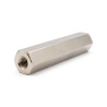 Distanciador hexagonal roscado hembra/hembra latón niquelado con plomo M3 - 5,5 mm entre caras