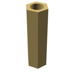 Entretoise hexagonale filetée femelle/femelle laiton nickelé M8 - 10 mm sur plats