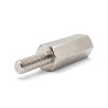 Distanciador hexagonal roscado macho/hembra latón niquelado con plomo M2 - 4 mm entre caras