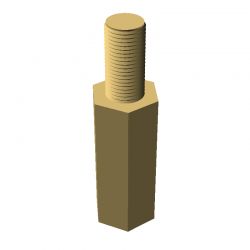 Entretoise hexagonale filetée mâle/femelle laiton nickelé M5 - 8 mm sur plats