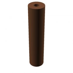 Entretoise ronde filetée femelle/femelle plastique polyamide renforcé brun M2 - Ø5 mm