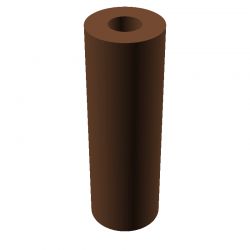 Entretoise ronde filetée femelle/femelle plastique polyamide renforcé brun M2.5 - Ø5 mm