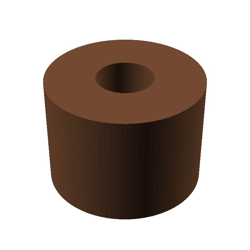 Entretoise ronde filetée femelle/femelle plastique polyamide renforcé brun M3 - Ø7 mm